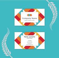 Print Colorful abstract business card. vector