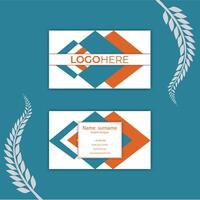 Print Modern geometric design visiting card template. vector
