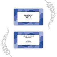 Print stylish abstract business card template. vector