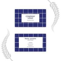 Print Abstract geometric business card template. vector