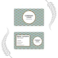 Print business card and template. vector