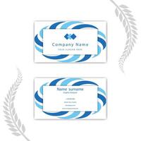 Print abstract shape business card template. vector