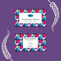 Print abstract colorful business card template. vector