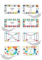 Print abstract business card template set. vector