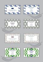 Print Abstract stylish business card design. vector