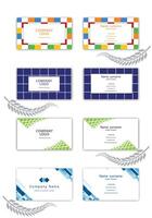 Print Abstract wavy elegant business card template. vector