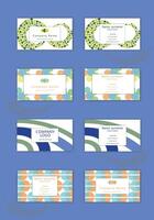 Print Abstract colorful business card template set. vector