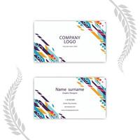 Print Abstract elegant Business card colorful design. vector