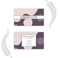 Print Hand drawn flat design abstract business card. vector