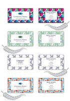 Minimalist colorful business card template set. vector