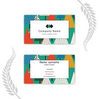 Print Abstract colorful business card concept. vector
