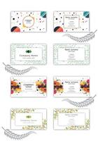 Print circles shape business card template set. vector