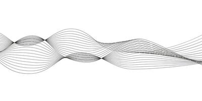 illustration of wavy lines. Wave with lines created using blend tool. Curved wavy line, smooth stripe. vector