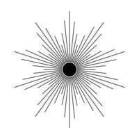 Sunburst icon. Sunburst icon in liner style. Black Sunburst elements isolated on white background. Burst illustration. EPS 10 vector
