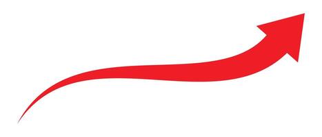 Red arrow forward. Red arrow isolated on white background. Red colour arrow indicator Symbol. illustration. vector