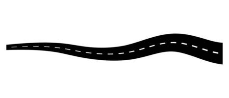 Road . Highway or roadway background. Road seamless constructor on white background. Highway asphalt path. illustration. vector