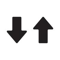 up and down arrows icon , Rounded mini arrows, up-down icon. A small two-way black direction symbol. vector