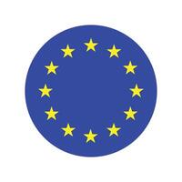 Flag of Europe, European union national simple flag, European state flag Badge European union design. vector