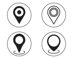 Set Of Address place icon symbol. Pin icon set. Location icon . destination icon. map pin. use for mobile apps and website UI vector