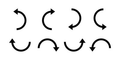 set of U turn arrow symbol icon. Direction Icon Set. Go Straight This Way One Way Only U Turn Left and Right Arrow symbol vector