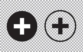 Plus Icon . Cross Symbol, Addition Logo, Add icon. Medical Plus icon, Add item , positive sign line art icon for apps and websites vector