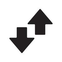 Black Arrow Set . Black Arrows up and down isolated on a white background. vector