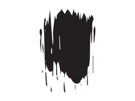 Abstract black ink blot silhouette isolated on a white background. Concept of ink splatter, chaotic paint splash, artistic stain, minimalist design element vector