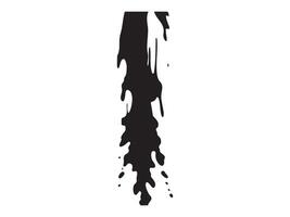Black ink drips isolated on a white background. Concept of abstract art, liquid texture, drip effect, modern graffiti design. Print, icon, visual elements vector