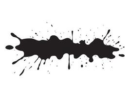 Black ink splatter isolated on a white background. Concept of abstract art, paint splash, creative design, grunge element vector