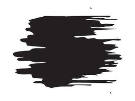 Black paint brush stroke isolated on white background. Concept of abstract art, grunge texture, artistic design, ink splash. Print, icon, design elements vector