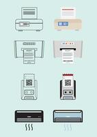 Printer Icon Design, Printer color and black icon vector