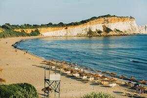 viewpoint of gerakas beach in the island of zakynthos photo