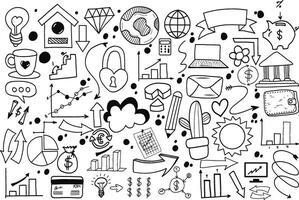 Hand Drawing Business Elements Illustration vector