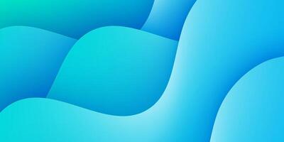 Cool gradient color bright blue background with geometric 3D wave and simple pattern elements. Colorful blue wave design. Simple elegant concept. vector