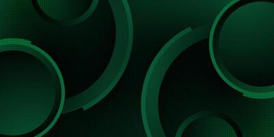 Abstract geometric background with dark green color design background. Simple overlap circle pattern element. vector