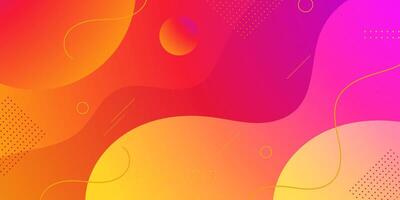 Modern premium pink and orange wave gradient background design pattern. vector