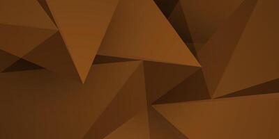 Abstract realistic prism brown triangle overlap background with shadow papercut pattern. Brown 3D background design. vector