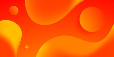 Abstract 3d background orange fluid wave pattern. Bright gradient color design. Abstract geometric pattern simple background for banner, brochure, presentation design, and business card. vector