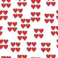 Seamless pattern of red hearts in a cage, two types of patterns and grouped by four elements illustration vector