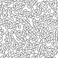 Seamless pattern of seeds of light one-color beans on a white background, leguminous plants harvest vector