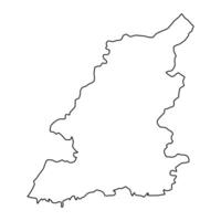 Toba Tek Singh district map, administrative division of Pakistan. illustration. vector