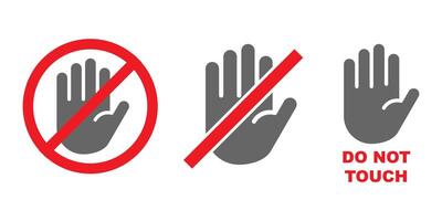 do not touch icon sign vector