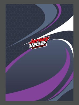 A purple and black background with a logo on it