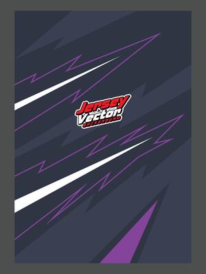 A purple and black background with a lightning bolt