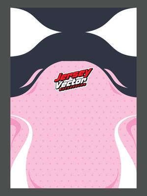 A pink and white background templet with a black and white design
