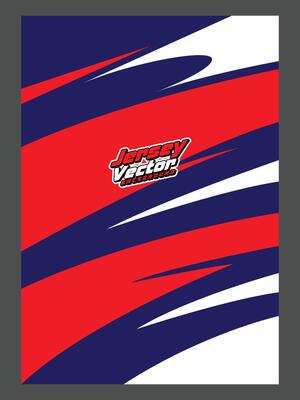 A red, white and blue background with the words racing
