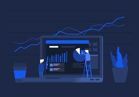 Digital analytics information tools. Big data concept for successful business in flat design. vector