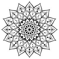 Circular pattern in the form of a mandala. Henna tatoo mandala. Mehndi style. Decorative pattern in oriental style vector