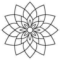 Circular pattern in the form of a mandala. Henna tatoo mandala. Mehndi style. Decorative pattern in oriental style vector