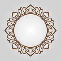 Ornamental round frame design, for logo and text vector